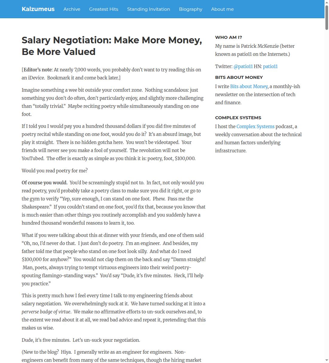 Salary Negotiations